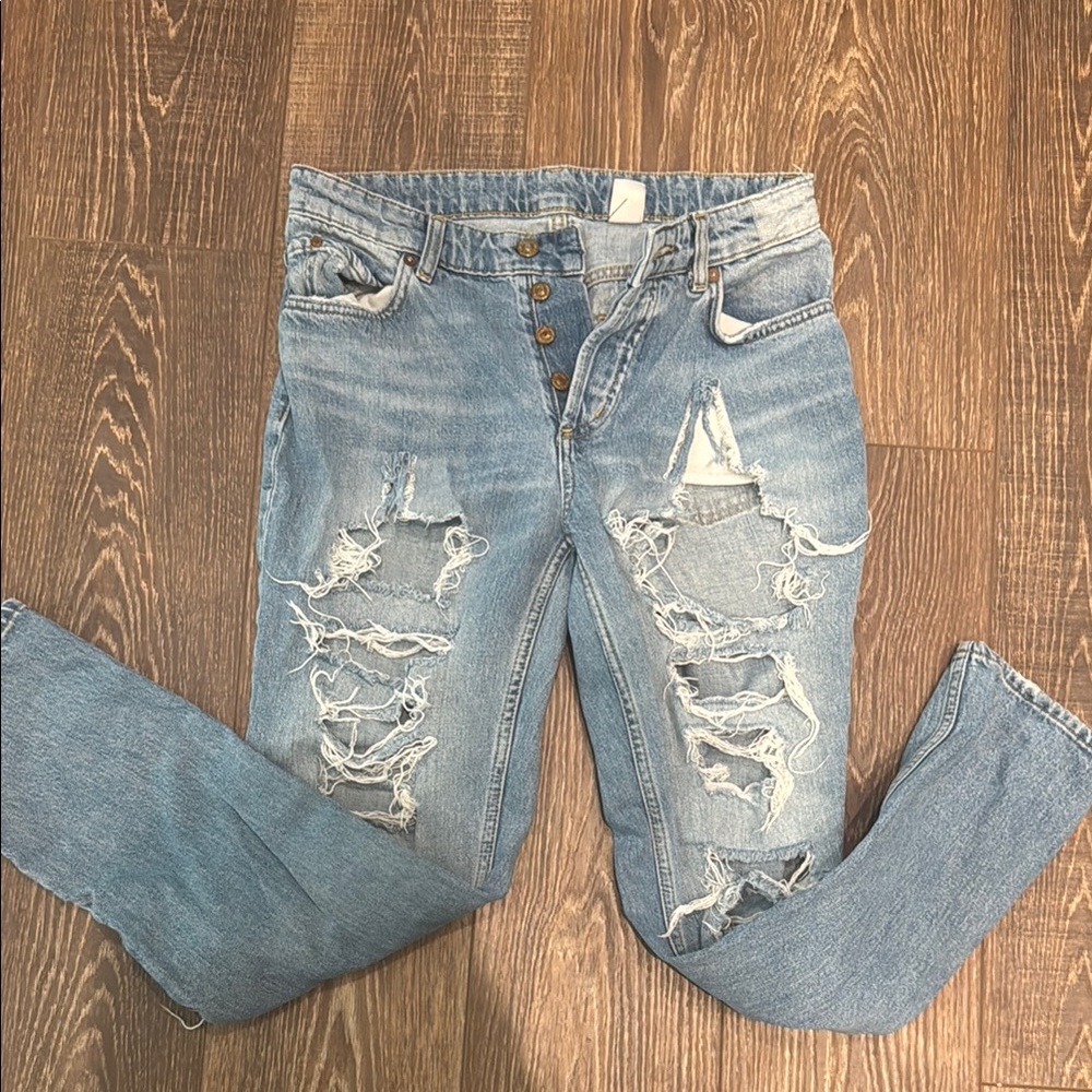 Distressed Blue Women's Jeans